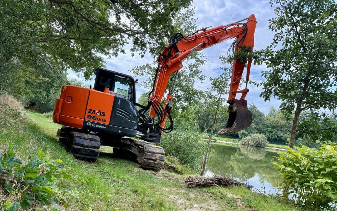 Baumaßnahmen zur Ufersicherung am Baggersee Jonnys Kuhle